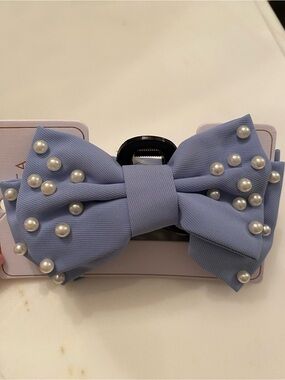 Kohl's Lavender Bow Hair Clip with Pearl Accents